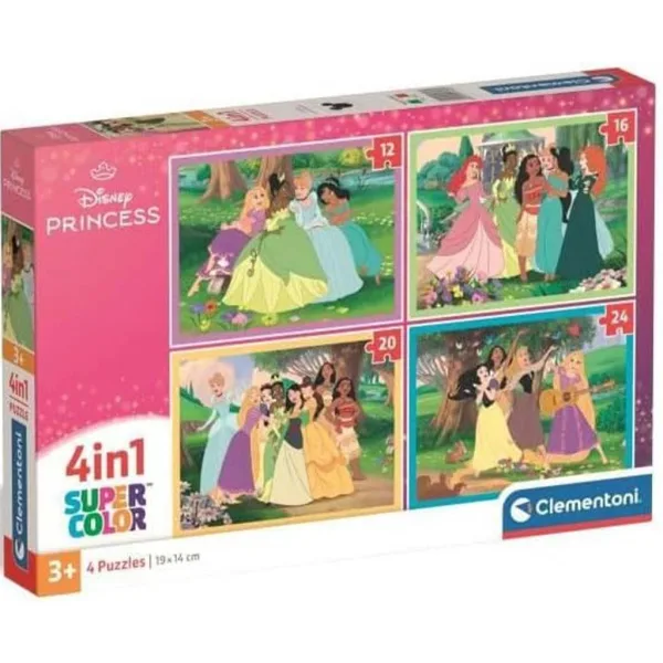 Disney Princezny 4v1 Supercolor puzzle - Clementoni obrázek 1