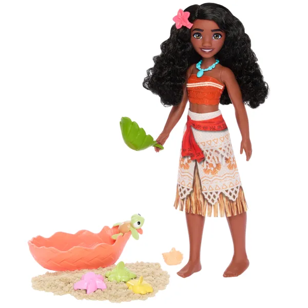 Disney Princezny: Moana 2 panenka plážová herní sada s pískem – Mattel obrázek 2