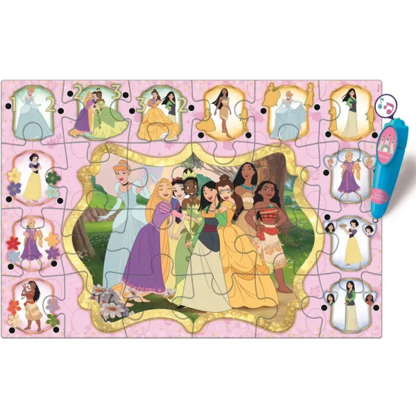 Disney Princezny interaktivní podlahové puzzle, 24 dílků - Clementoni obrázek 3