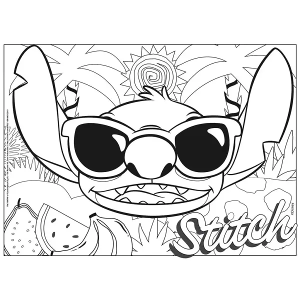 Disney Stitch 2 v 1 maxi puzzle 4x48 dílků a omalovánky 35x25 cm - Lisciani obrázek 4