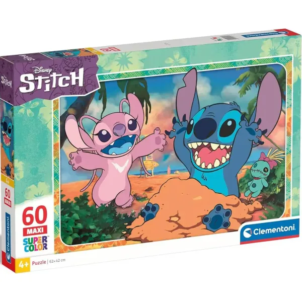 Disney+Stitch 60 ks maxi supercolor puzzle - Clementoni obrázek 1