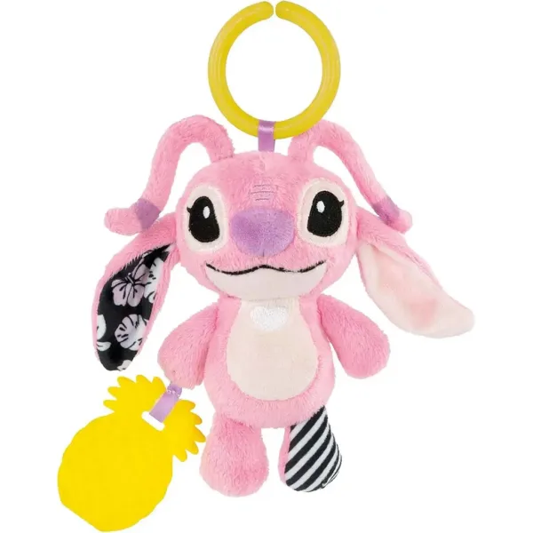 Disney+Stitch Angel plyš s chrastítkem a kousátkem - Clementoni Baby obrázek 2