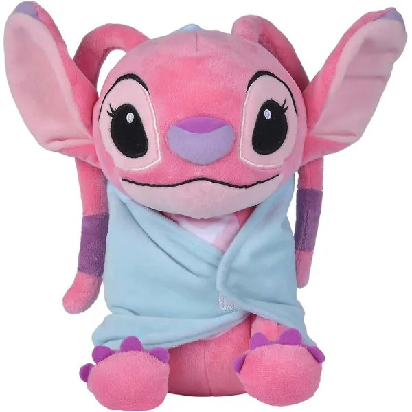 Disney Stitch Angel plyšová figurka s dekou 25 cm - Simba Toys obrázek 2