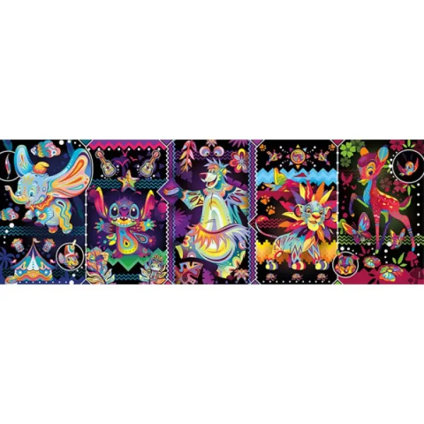 Disney Vintage barevné 1000 dílkové panorama puzzle - Clementoni obrázek 2