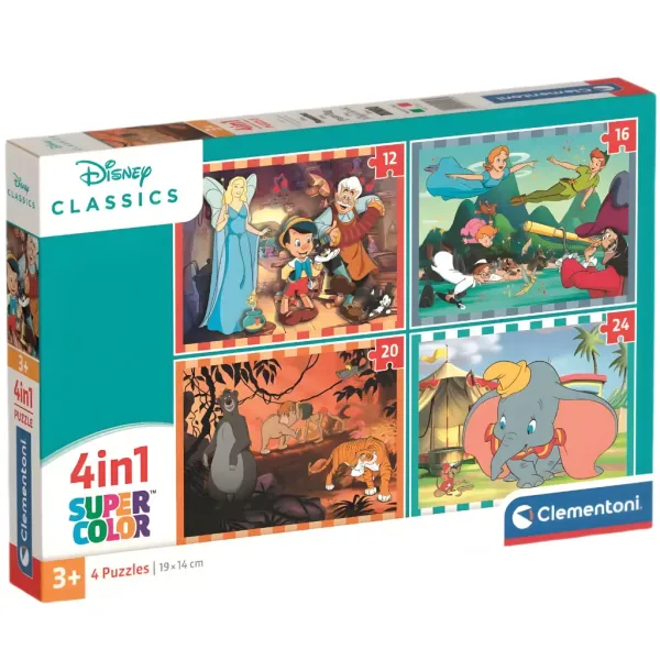 Disney klasiky 4 v 1 Supercolor puzzle - Clementoni obrázek 1