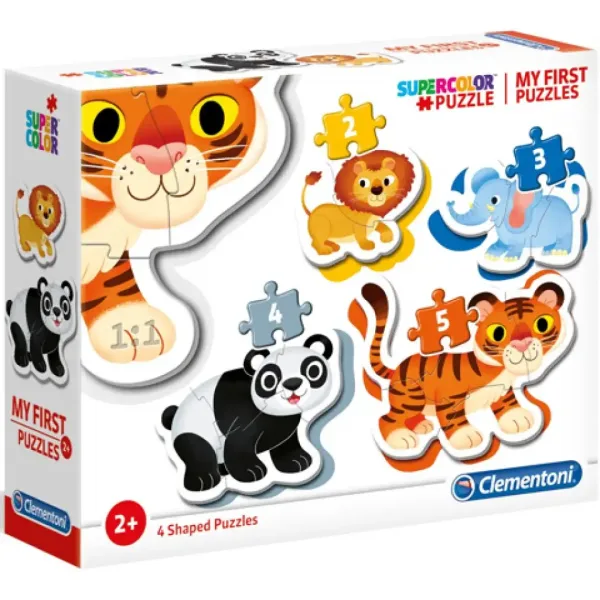 Divoká zvířata 4 v 1 Supercolor tvarové puzzle - Clementoni obrázek 1