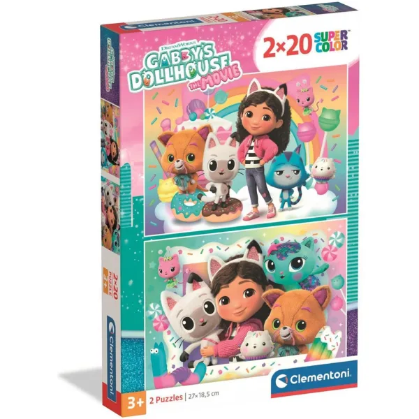 Domeček pro panenky Gabi 2×20 dílků Supercolor puzzle - Clementoni obrázek 1