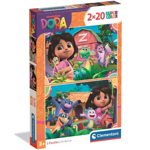 Dora průzkumnice 2x20dílné Supercolor puzzle - Clementoni obrázek 1