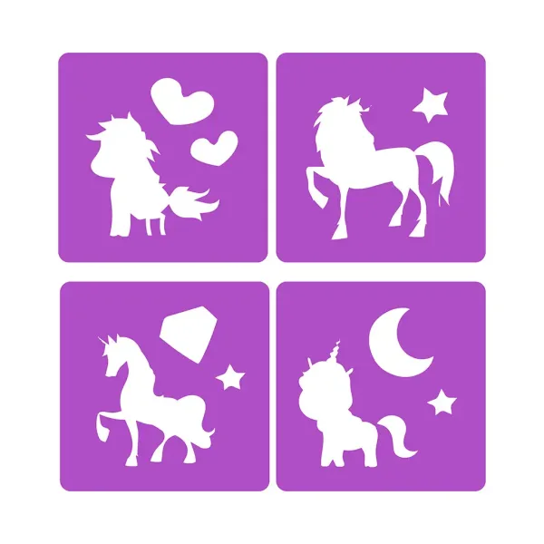 Dream Horse: Sada kříd na chodník s šablonou jednorožce obrázek 2