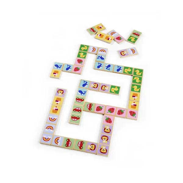 Eichhorn: Barevné dřevěné domino s dětskými motivy - Simba Toys obrázek 2