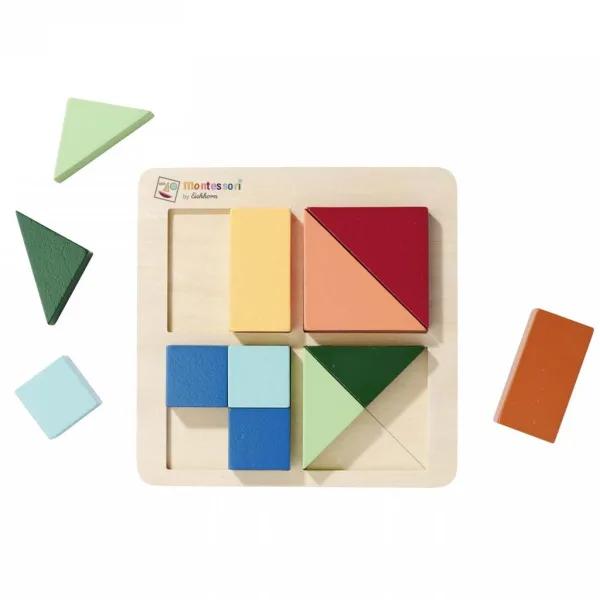 Eichhorn: Dřevěná Montessori barevná a tvarová skládačka – Logická hra pro malé ruce - Simba Toys obrázek 2