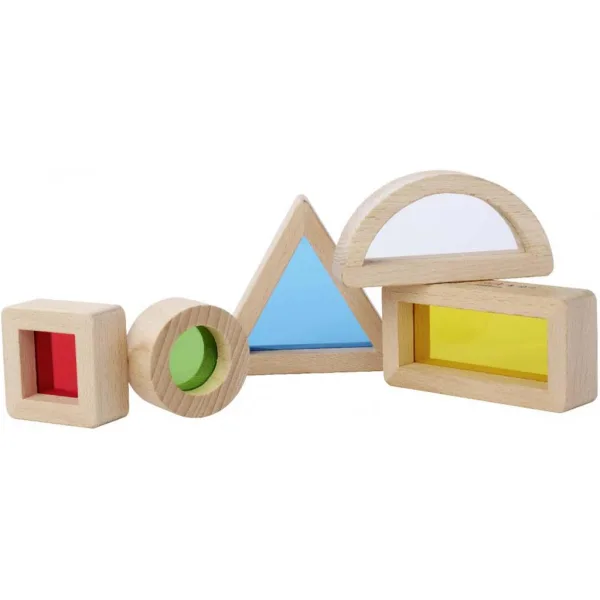 Eichhorn: Dřevěné Montessori barevné tvary s okénky – Senzorický stavební set - Simba Toys obrázek 2
