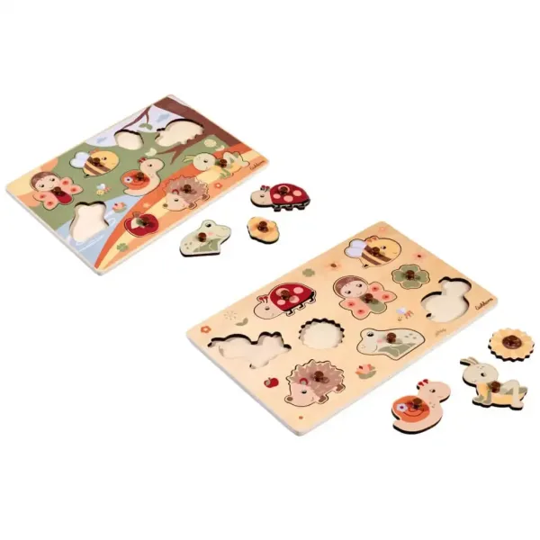 Eichhorn: Dřevěné puzzle s úchyty ve tvaru zvířat, různé varianty 1ks - Simba Toys obrázek 2