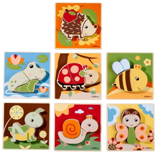 Eichhorn: Dřevěné zvířecí puzzle v různých variantách 1ks - Simba Toys obrázek 2