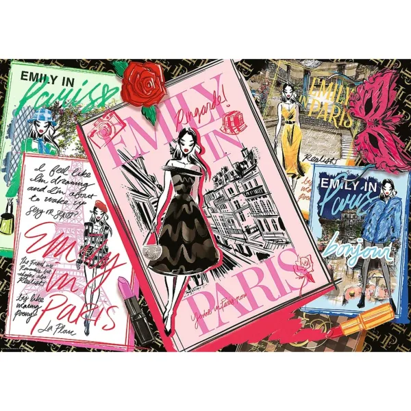 Emily v Paříži: Módní magazíny 1000dílné puzzle - Trefl obrázek 2