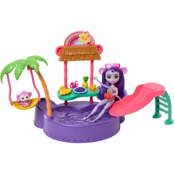 Enchantimals: Opiččina bazénová párty herní set - Mattel obrázek 2