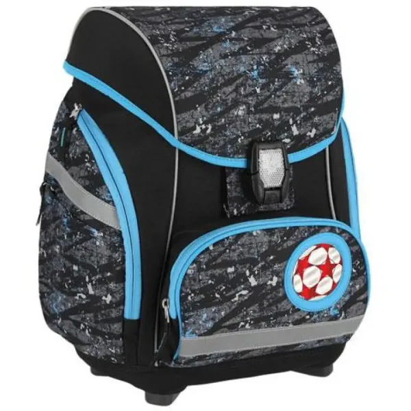 Ergonomická sada 5 školních tašek s motivem Spirit: Football 3D s LED osvětlením 34x22x41cm obrázek 2