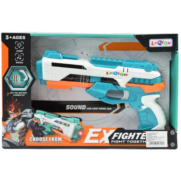 Ex Fighter: Elektrická zbraň s osvětlením a zvukem 25cm obrázek 3