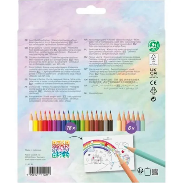 Faber-Castell: Sada barevných tužek s motivem zámku 18+6ks v balení obrázek 2