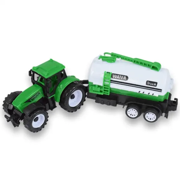 Farm Truck: Zelený dvoudílný traktorový set s přívěsem obrázek 3