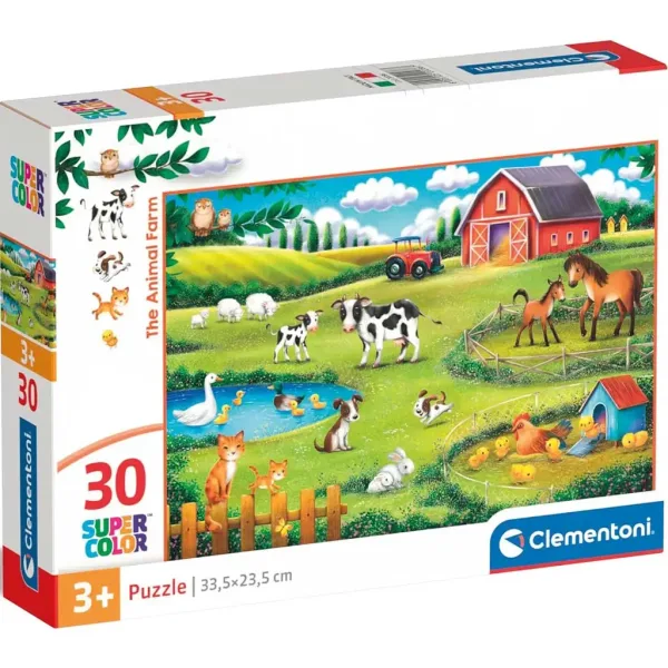 Farma zvířat 30 dílků Supercolor puzzle - Clementoni obrázek 1