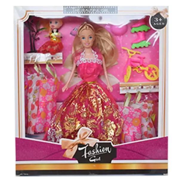 Fashion Girl: Panenka a dětská panenka s kolem a doplňky 28 cm obrázek 3