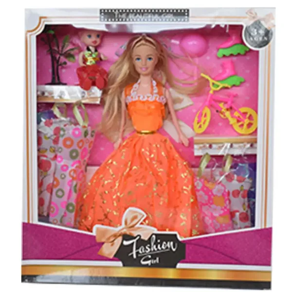 Fashion Girl: Panenka a dětská panenka s kolem a doplňky 28 cm obrázek 4