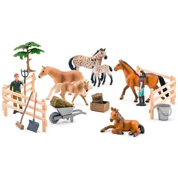 Faunica: 25dílná herní sada s koňmi - Woodyland obrázek 2