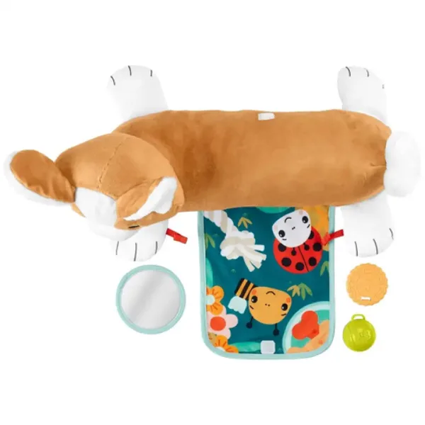 Fisher-Price: Plyšový štěně Corgi s hrací podložkou, chrastítkem, kousátkem a zrcátkem - Mattel obrázek 4