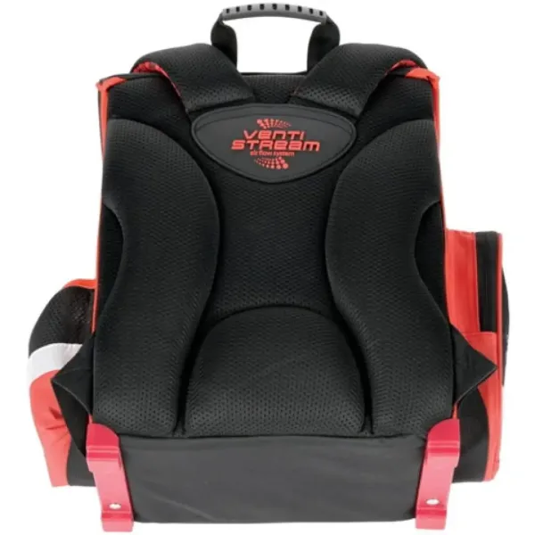 Fotbalový černo-červený ergonomický školní batoh, batoh 36x27x14cm - Bambino obrázek 2