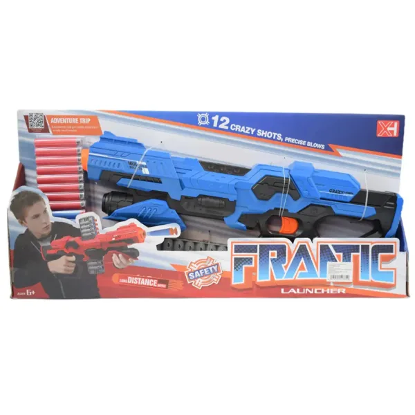 Frantic Launcher: Pěnová střelná zbraň s dostřelem 10 metrů a náboji 49 cm. obrázek 6