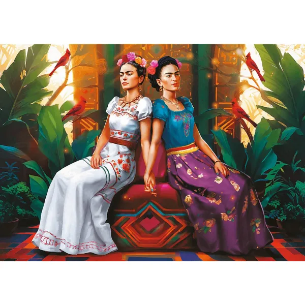 Frida Kahlo Dvě tváře jedna duše 1000dílné Prémium plus kvalitní puzzle - Trefl obrázek 2