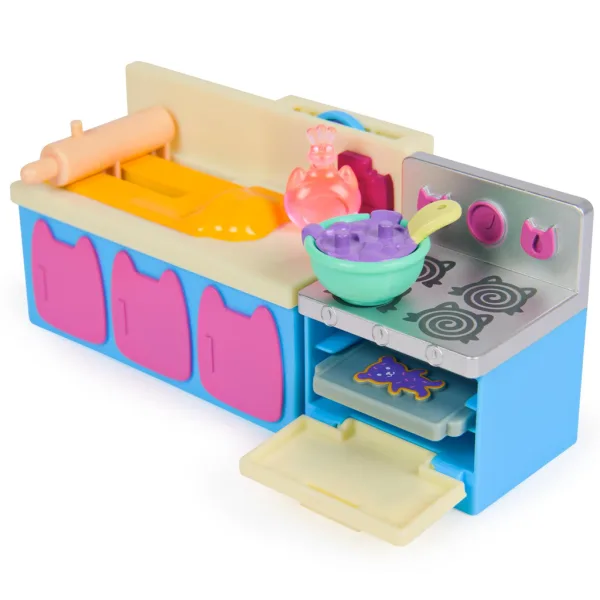 Gabi domeček pro panenky: Roztomilá kočička Süti - kuchyňský herní set - Spin Master obrázek 3