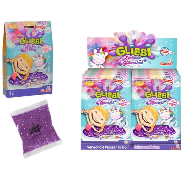 Glibbi: Třpytivý jednorožcový slime koupelový gel - Simba toys obrázek 2
