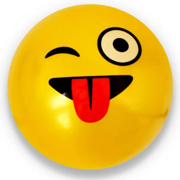 Gumový míč s motivem emoji v různých variantách, 23 cm. obrázek 3