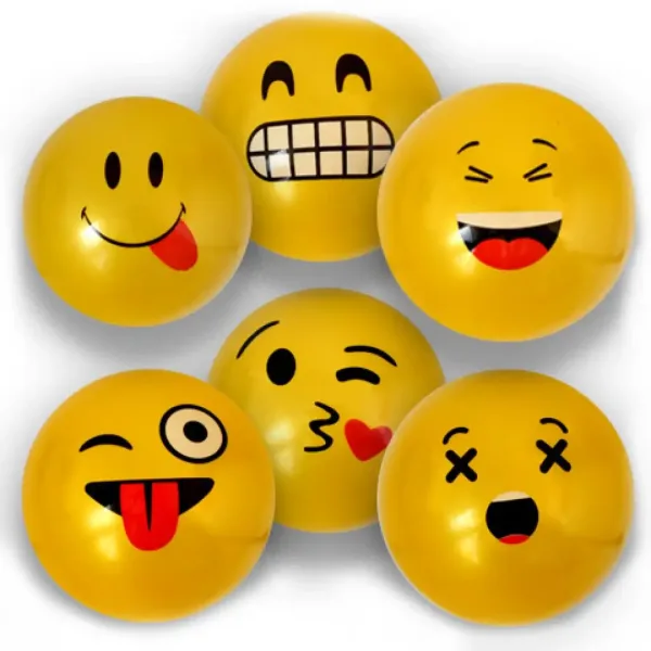 Gumový míč s motivem emoji v různých variantách, 23 cm. obrázek 7
