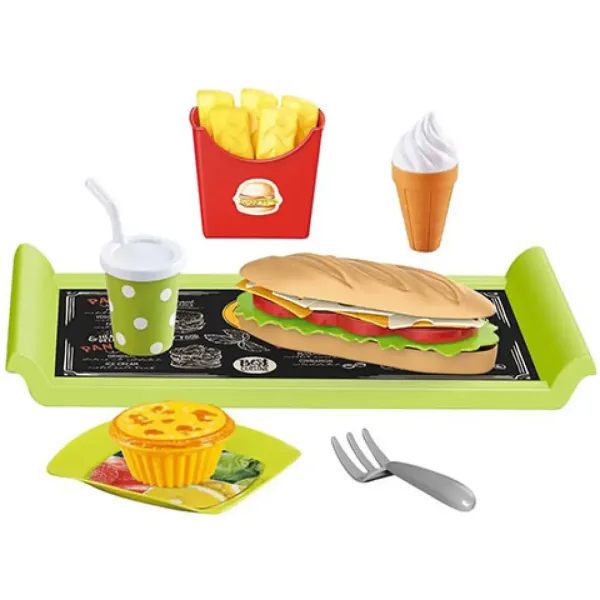 Gurmánský sendvičový bar s menu na podnose. obrázek 2