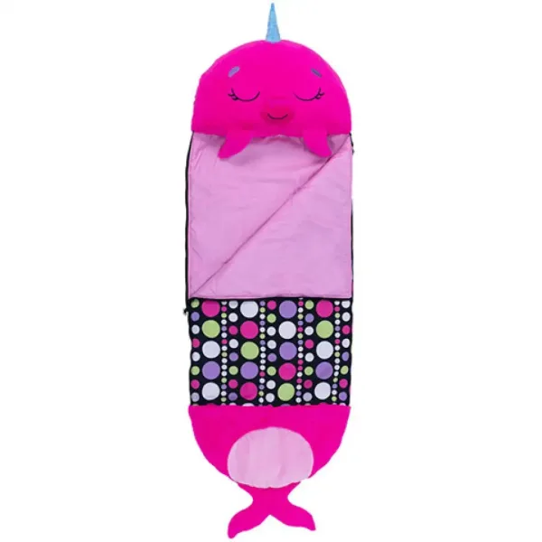 Happy Nappers: Růžový velrybí polštář spací pytel 137cm obrázek 2