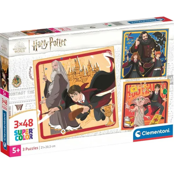 Harry Potter 3x48dílné Supercolor puzzle - Clementoni obrázek 1