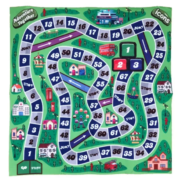 Hasičské auto společenská hra Hrací koberec 70x70cm obrázek 2