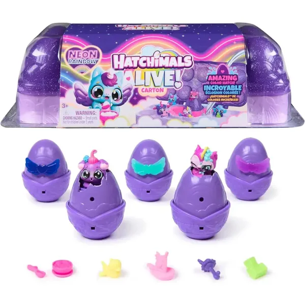 Hatchimals Alive!: Neon Rainbow Vajíčkový box - Spin Master obrázek 3