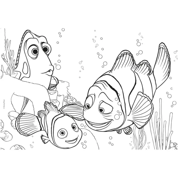 Hledá se Nemo 2 v 1 puzzle a omalovánka 24 dílků 50x35 cm - Lisciani obrázek 3