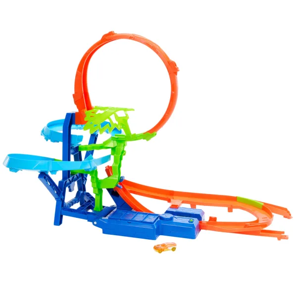 Hot Wheels Stunt Tracks: Sada dráhy s autíčkem – Srážka ve vzduchu – Mattel obrázek 2