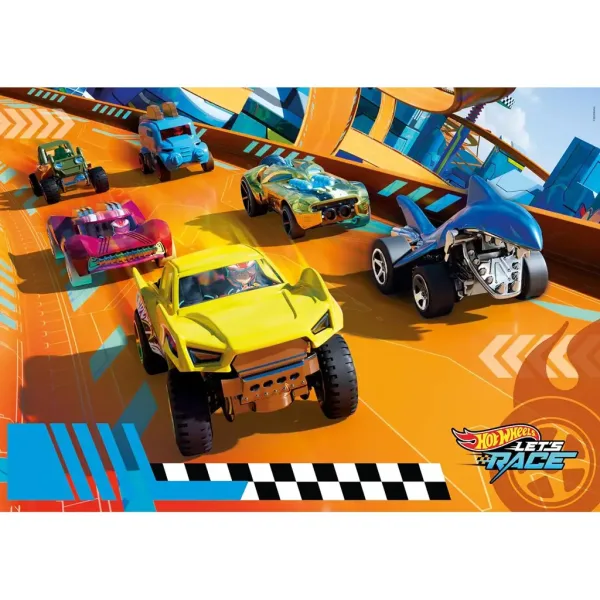 Hot Wheels závodní maxi supercolor puzzle 104 ks - Clementoni obrázek 2