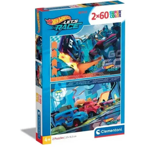 Hotwheels 2x60ks Supercolor puzzle - Clementoni obrázek 1