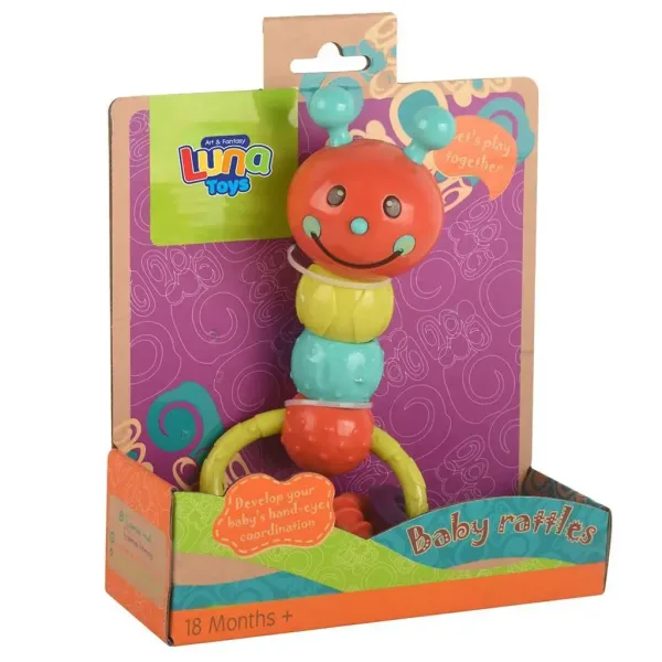 Housenka barevná dětská chrastítko a kousátko 18cm obrázek 3