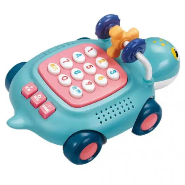 Hrající a svítící želví dětský telefon ve dvou variantách 20cm obrázek 3