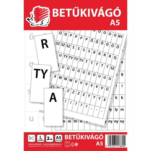 ICO: Vykrajovátka písmen JEŽEK ve formátu A/5, 2 listy obrázek 1