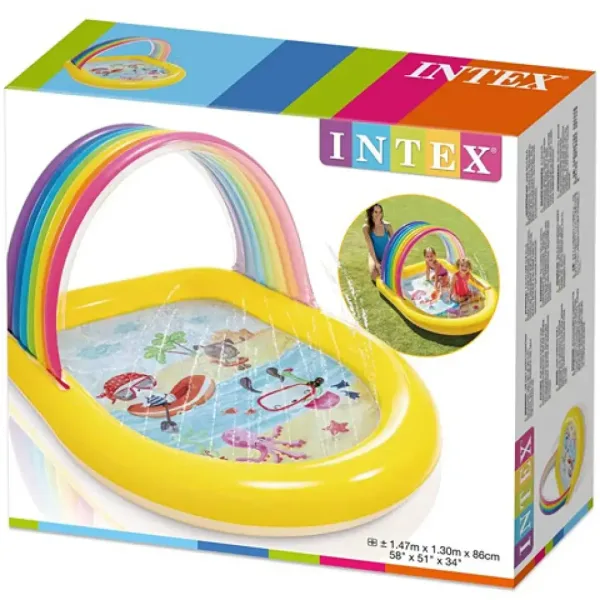 Intex: Duhový stříkající bazén 147x130x86cm obrázek 2