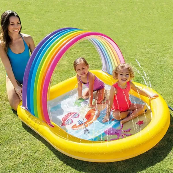Intex: Duhový stříkající bazén 147x130x86cm obrázek 3